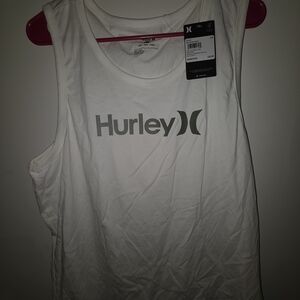 Hurley White Graphic Tank